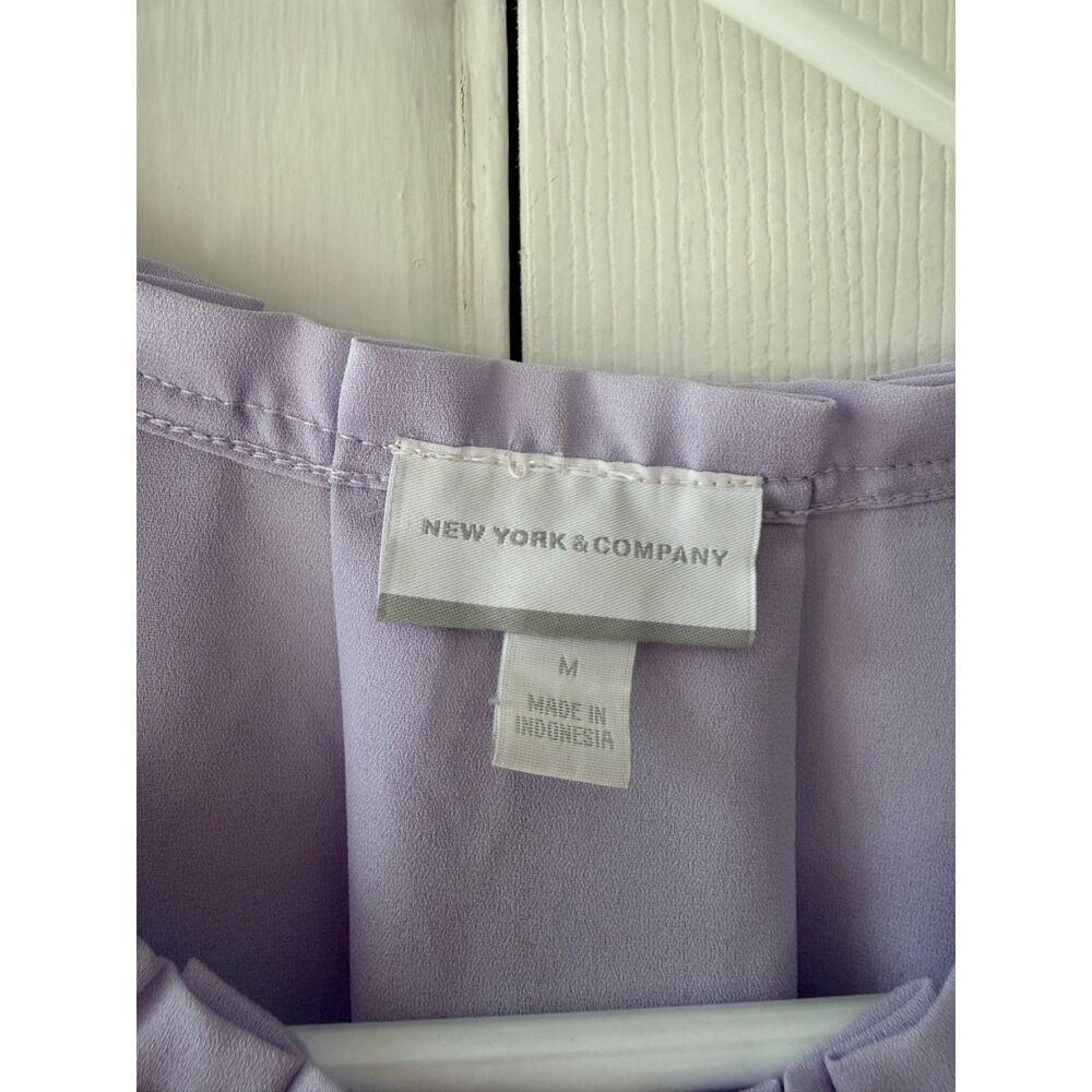 New York & Company Purple Tank Blouse - Picture 2 of 2